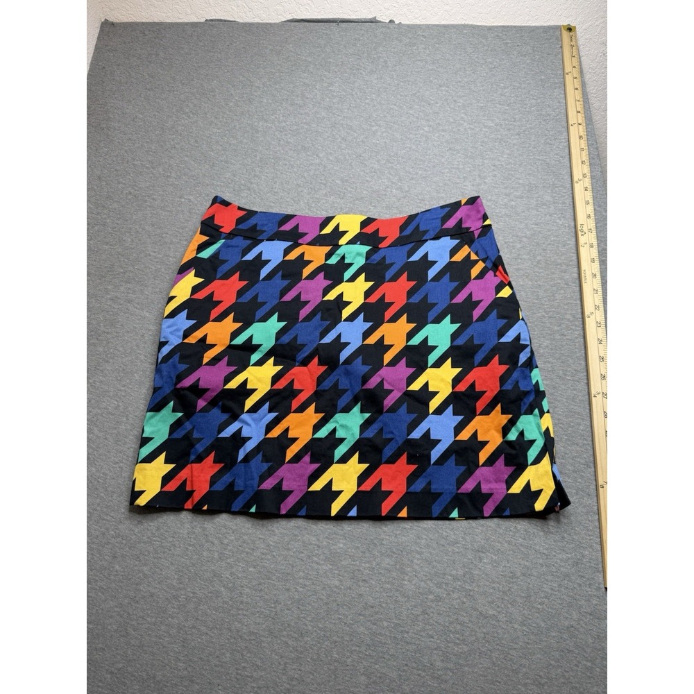 LOUDMOUTH Sz 10 Black Multicolored Golf Skirt Active Women's